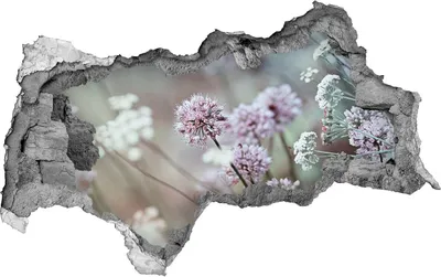 Produktbild von Selbstklebender Loch-3D-Aufkleber 95x73 cm wilde Blumen
