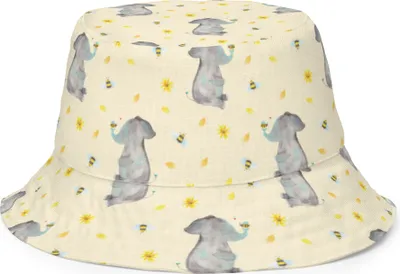 Produktbild von Mr. & Mrs. Panda Anglerhut Elefant Biene Größe S/M - Gelb - Geschenk, Schlapphut, Liebesspruch, Heiratsantrag, Krempenhut, Fischerhut, Bucket Hat, Hochzeitsgeschenk