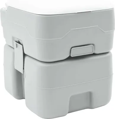 Image de vidaXL Toilettes de camping grises 41,5 x 36,5 x 42 cm