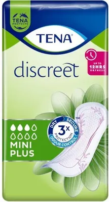 Image de Tena Discreet Mini Plus - 12 paquets de 20 protections