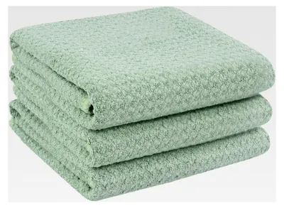 Produktbild von Mikrofaser Geschirrtücher Grün Dicke Küchentücher Waffelgewebe Handtuch Saugfähig Geschirrhandtücher Fusselfrei, 40 cm x 56 cm, 3er Set