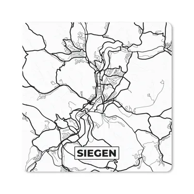 Produktbild von MuchoWow® Mauspad Mousepad Siegen - Karte - Stadtplan 20x20 cm - Mousepads - Maus Mat - Pad - Mausunterlage - Desk Mat - Bureauartikeln
