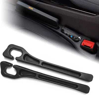 Obrázek produktu pro 2 kusy výplní do mezer mezi sedadly, auto příslušenství do interiéru, univerzální, černá barva, vhodné pro automobily i nákladní vozidla