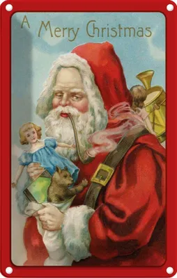Produktbild von vianmo Blechschild 18x12 cm Weihnachtsmanne Santa Fest