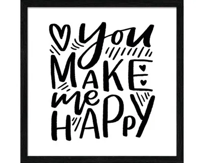 Produktbild von Gerahmtes Bild Make Me Happy 33x33 cm