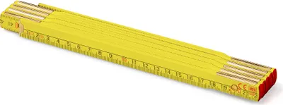 Produktbild von Metrie Zollstock 2m Perfekt 10, Gelb, mit Stahlgelenken