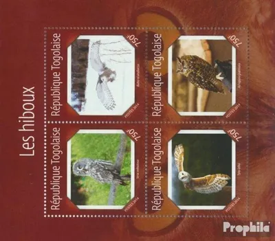 Produktbild von Briefmarken Togo 2014 Mi 6290-6293 Kleinbogen (kompl. Ausgabe) postfrisch Eulen