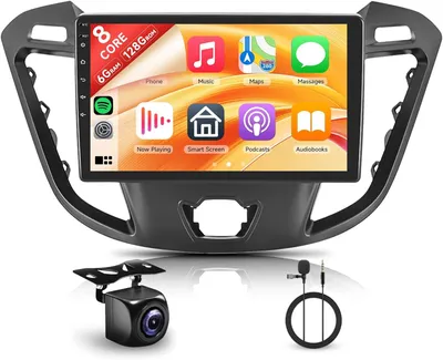 Imagen del producto de Radio para coche Android de 9 pulgadas, con 8 núcleos, 6 GB de RAM y 128 GB de almacenamiento. Compatible con CarPlay y Android Auto inalámbricos, GPS y Bluetooth