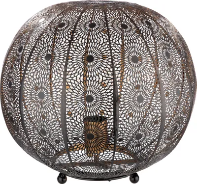 Obrázek produktu pro Stojací lampa Casablanca, "Menara", orientální, kov, černá, , v. 32,5 cm, hl. 35 cm 50042