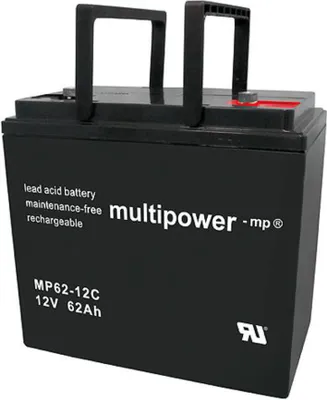 Produktbild von Multipower MP62-12C / 12V 62Ah Blei Akku AGM Zyklentyp