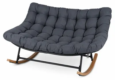 Produktbild von KOMFOTTEU Ei-förmiger Schaukelstuhl für 2 Personen, Tragfähigkeit 320 kg