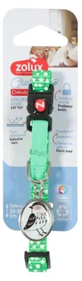 Image de Collier pour chat ZOLUX avec pendentif en forme d'oiseau CHATOUILLE vert