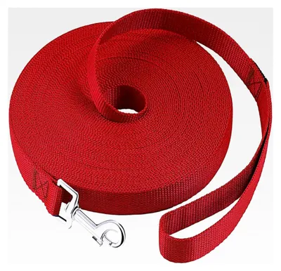 Produktbild von Hundeleine, 1,2  30 m, Trainingsleine für Hunde, lange Leine, für kleine bis große Hunde (rot, 30 m x 1,5 cm)
