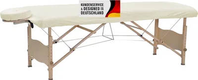 Produktbild von Promafit Massageliegenbezug für Massageliege Massagebank Therapieliege Massagezubehör Spannbezug mit elastischem Gummiband aus Baumwolle Farbe Natur