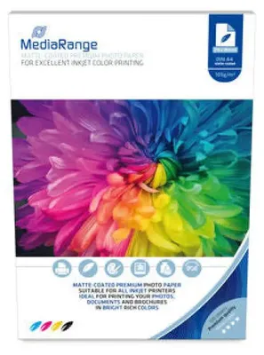 Obrázek produktu pro MediaRange MRINK116, Matný, 105 g/m², InkJet, A4, 21x29.7 cm, Bílá