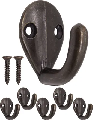 Produktbild von 'FUXXER® - Massive Metall-Haken, Garderoben-Haken, Handtuch-Haken, Kleider-Haken, Eisen-Haken Antikes'