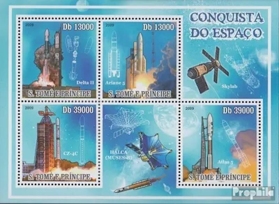 Produktbild von Briefmarken Sao Tome e Principe 2009 Mi 4068-4071 Kleinbogen (kompl.Ausg.) postfrisch Weltraumfahrt