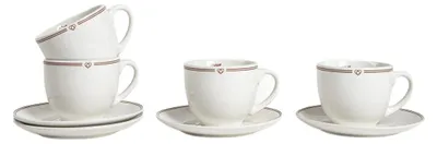 Produktbild von HOMLA PATISSERIE-Tassen-Set mit Untertassen, groß, 0,25 l, 4er-Set