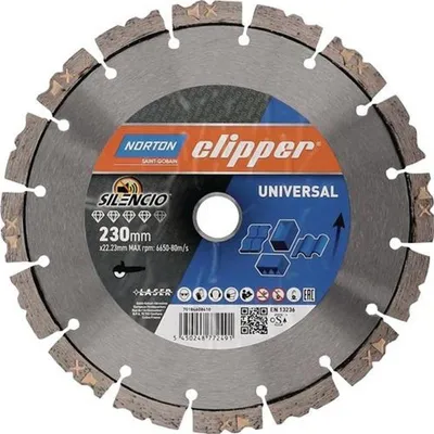 Produktbild von Diamanttrennscheibe Pro Unviersal Silencio 230 mm Bohrung 22,23 mm Segmentbreite 2,6 mm Segmenthhe 12 mm