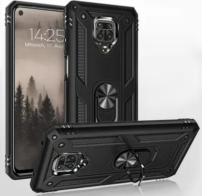 Produktbild von Armor Outdoor Handyhülle für Xiaomi Redmi Note 9 Pro Handy Panzer Case Cover Schutzhülle Farbe: Schwarz