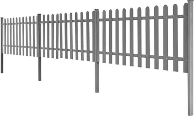 Obrázek produktu pro vidaXL Plot z latěk se sloupky 3 ks. WPC 600x60 cm