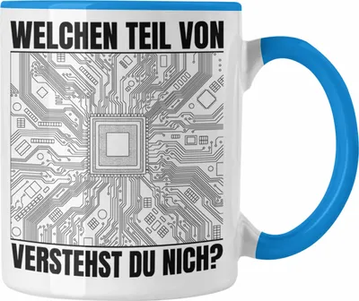 Produktbild von Trendation - Elektroniker Tasse Geschenk Welchen Teil Von Verstehst Du Nicht Elektrotechnik Männer Spruch (Blau)