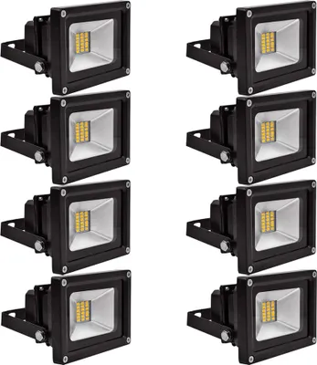 Produktbild von 8pcs 20W SMD LED Strahler Fluter,Greenmigo IP65 Flutlicht Leuchtmittel Baustrahler Scheinwerfer Warmweiß Wandstrahler Außenstahler Leuchtmittel 85-265V AC