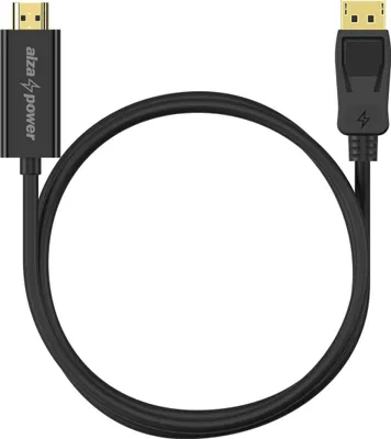 Immagine prodotto di AlzaPower Core DisplayPort (M) a HDMI (M) 4K 1m nero
