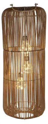 Produktbild von formano Solarlaterne Garten Rattan-Look Laterne 3 LED Birnen 60 cm Solarleuchte