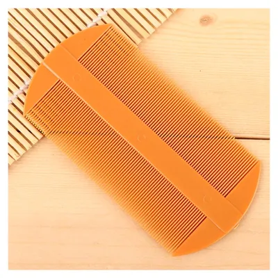 Produktbild von Kopfläusekamm – feine Zahn-Läuseentfernung, ABS-Material, Fellpflegewerkzeug, 105 x 55 mm, doppelseitiger Flohkamm, Schuppen für Welpen und Kätzchen