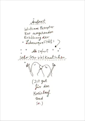 Produktbild von Postkarte Karindrawings "Äußerst wirksame Rezeptur zur umgehenden Erhöhung ..."