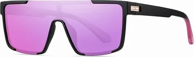 Imagen del producto de VeyRey Gafas de sol polarizadas Eltuk, montura semiráida, lentes de color púrpura, modelo universal