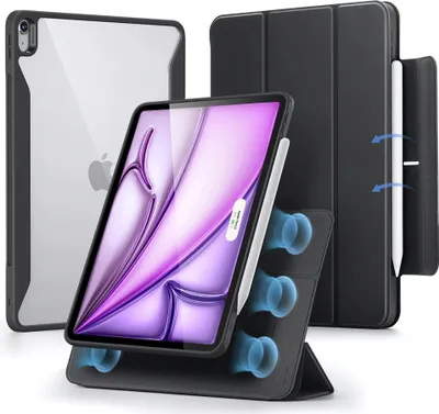 Produktbild von ESR Rebound Hybrid Case 360| Apple iPad Air 13" 2024| schwarz/transparent|