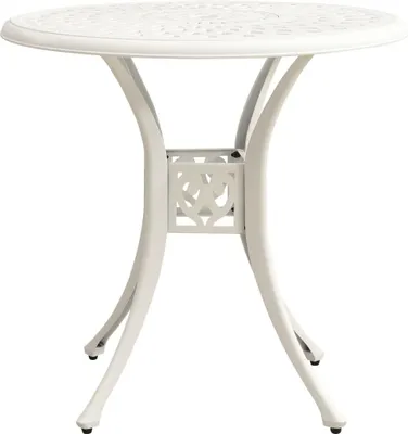 Obrázok produktu pre vidaXL Záhradný stôl biely 78x78x72 cm Hliníkový odliatok
