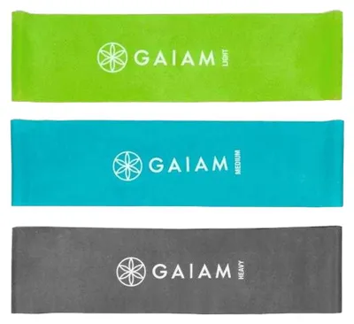 Image de Gaiam - Bande de résistance, entraînement (lot de 3) PP8117 (taille unique) (vert/bleu clair/gris)