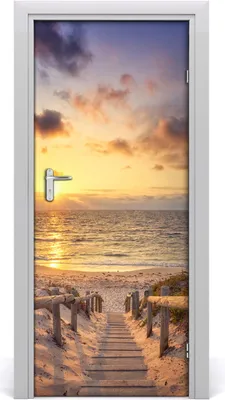 Produktbild von Tulup Türaufkleber 85x205 cm Dekorative Aufkleber Selbstklebend Wasserdichte Tapete Abnehmbar Schlafzimmer Wohnzimmer Wohnkultur - Weg zum Strand