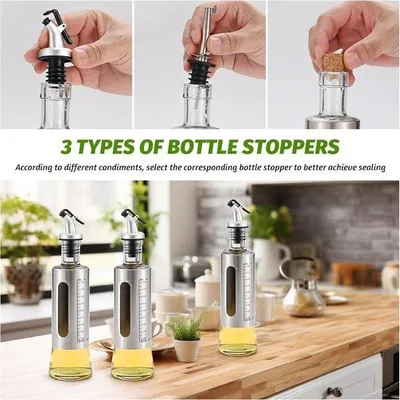 Image de Bouteille d'huile de 300 ml avec bec verseur et accessoires