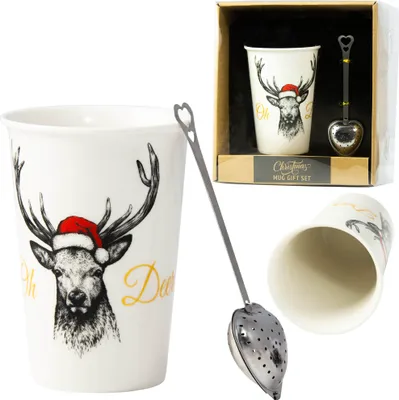 Immagine prodotto di Tazza di Natale in porcellana + portacucchiaio da regalo