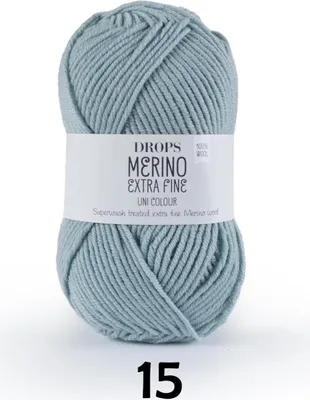Immagine prodotto di DROPS Merino Extra Fine, Uni Colour 15 grigio-verde chiaro
