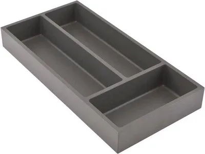 Produktbild von Famanu Besteckkasten-Organizer 3 Fächer - dunkelgrau