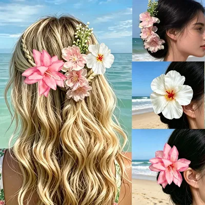 Produktbild von Set mit 3 Blumen-Haaraccessoires für Damen