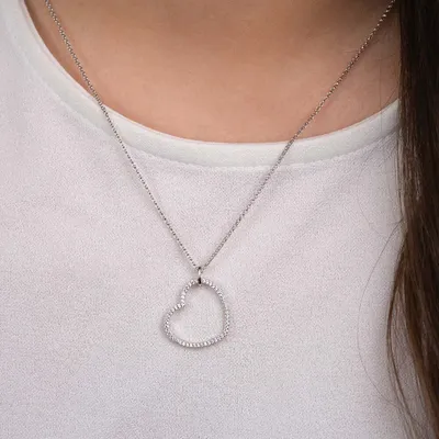 Produktbild von Engelsrufer Halskette ERN-HEARTSHINY-ZI Silber mit Zirkonia