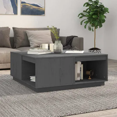 Produktbild von Couchtisch Grau 100x101x40,5 cm Massivholz Kiefer , Couchtische Design 2024