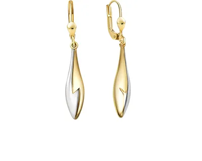 Produktbild von V Ohrhänger 375/- Gold 4,2cm mehrfarbig 324330242-2