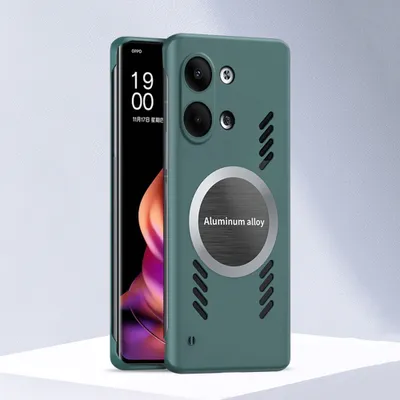 Produktbild von Oppo Reno9/Reno9 Pro Hülle, Frameless PC Matt Kühlabdeckung Loch Wärmeableitung Schutzhülle für Oppo Reno9/Reno9 Pro Grün