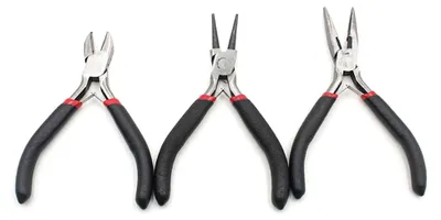 Produktbild von Schmuckzangen-Set, Legierung, Seitenschneider, Rundzange, Spitzzange, 3 Stück