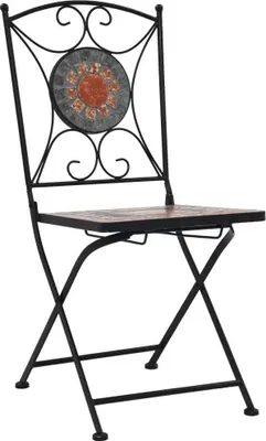 Zdjęcie produktu dla VidaXL 46718, Taras, Ceramika, Żelazo, Szary, Pomarańczowy, 390 mm, 430 mm, 860 mm