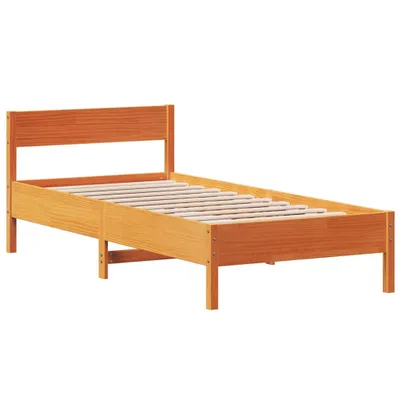 Produktbild von Massivholzbett ohne Matratze Wachsbraun 100x200 Kiefernholz