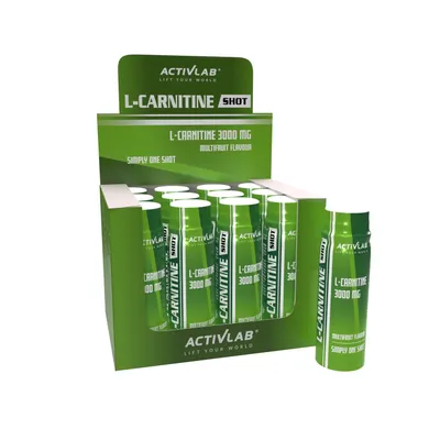 Zdjęcie produktu dla 12 x L-Carnitine Shot Płynna forma l-carnityny smak wieloowocowy Activlab