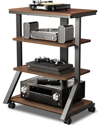Obrázek produktu pro HiFi regály a stojany audiostojan s 4 policemi - multifunkční